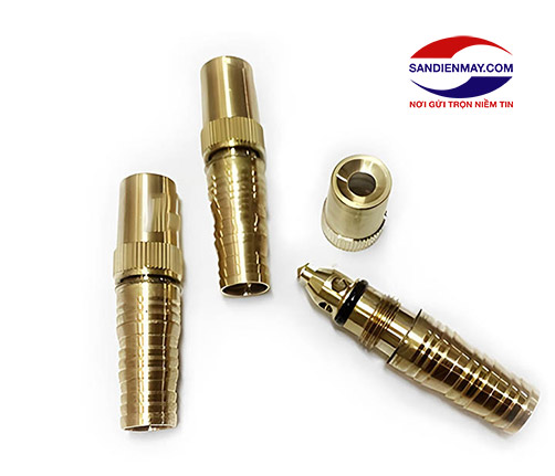 Đầu vòi xịt tăng áp lực nước đồng thau (phi 14,16,20)