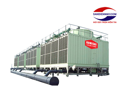 4 tổ hợp tháp giải nhiệt vuông KMS Kumisai 350RT 2Cell