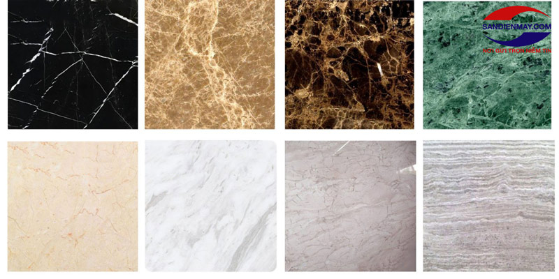 Đá Marble với nhiều màu sắc khác nhau, đem lại sự lựa chọn đa dạng