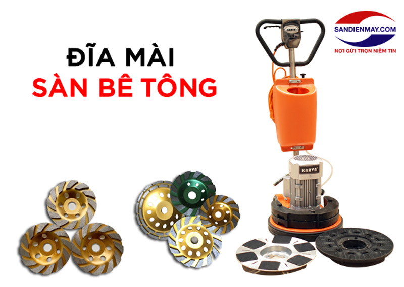Đĩa mài sàn là phụ kiện quan trọng của máy mài sàn bê tông