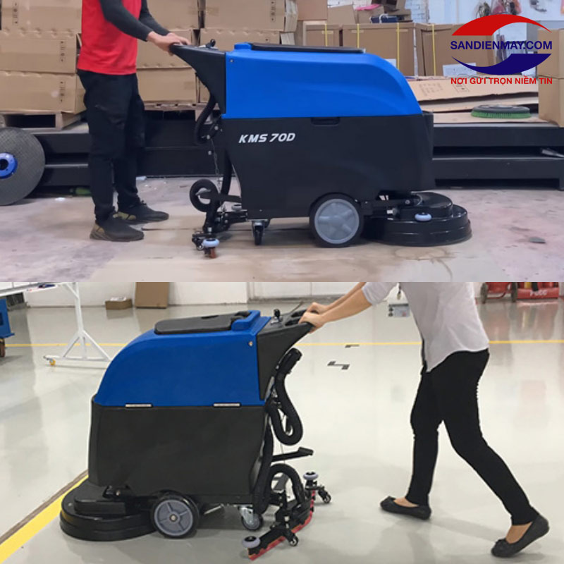 Điều khiển máy đến vị trí cần vệ sinh