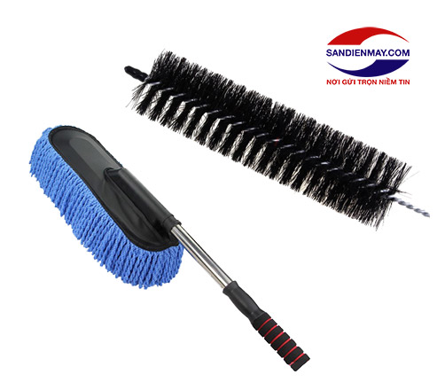 Combo bộ chổi cọ rửa xe máy, ô tô