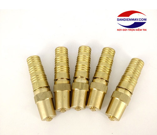 Đầu vòi xịt tăng áp lực nước đồng thau (phi 14,16,20)