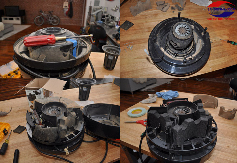 Motor máy hút bụi bị chập làm máy không hoạt động