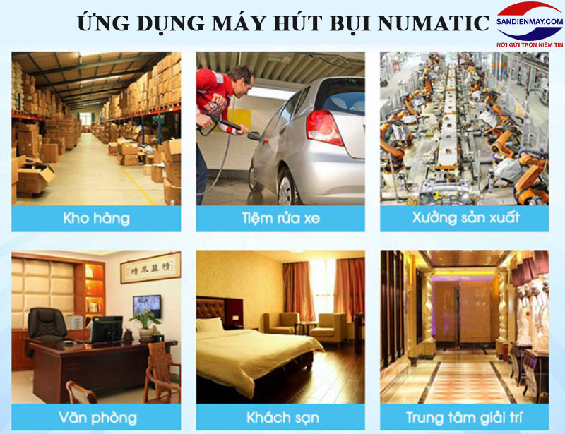Ứng dụng của máy hút bụi Numatic