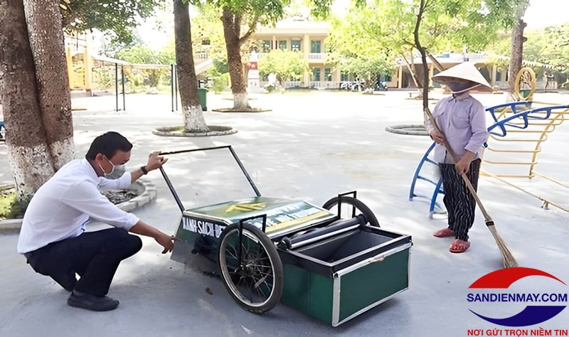 Xe quét rác tự chế rất dễ sửa chữa và bảo trì