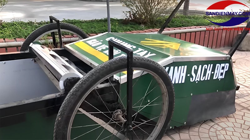 Bánh xe quét rác tự chế 