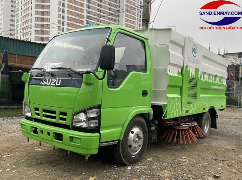 Chổi quét xe quét đường hút bụi Isuzu 10 khối