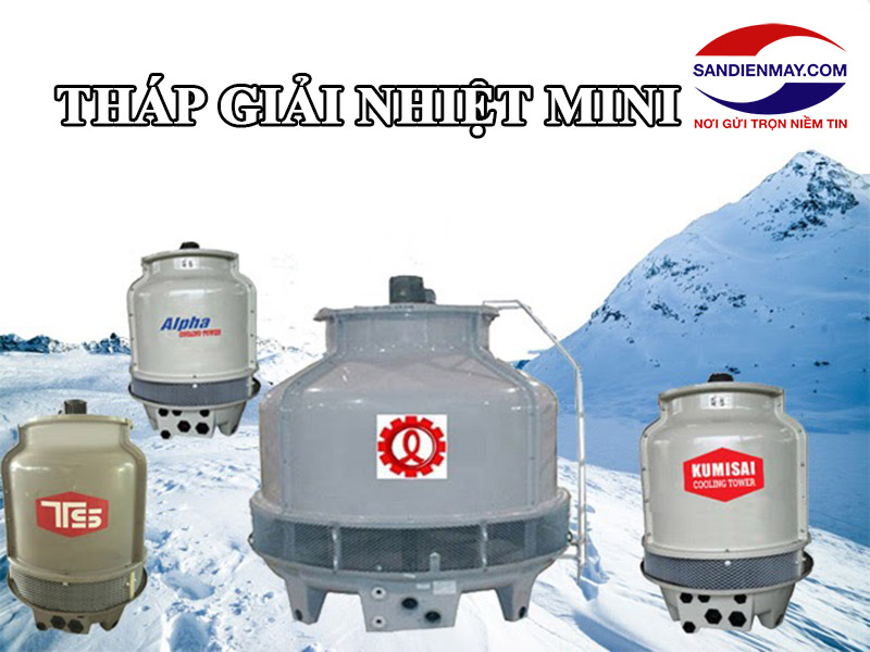 Tháp hạ nhiệt nước mini có công suất làm lạnh thấp, kích thước nhỏ gọn