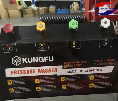 Máy xịt rửa xe áp lực cao Kungfu KF 3600-7.5KW